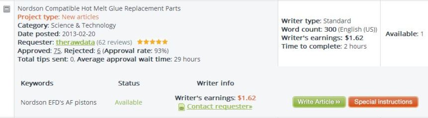 iWriter Order Summary Expanded