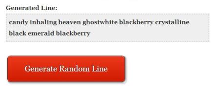 Generated Random Line